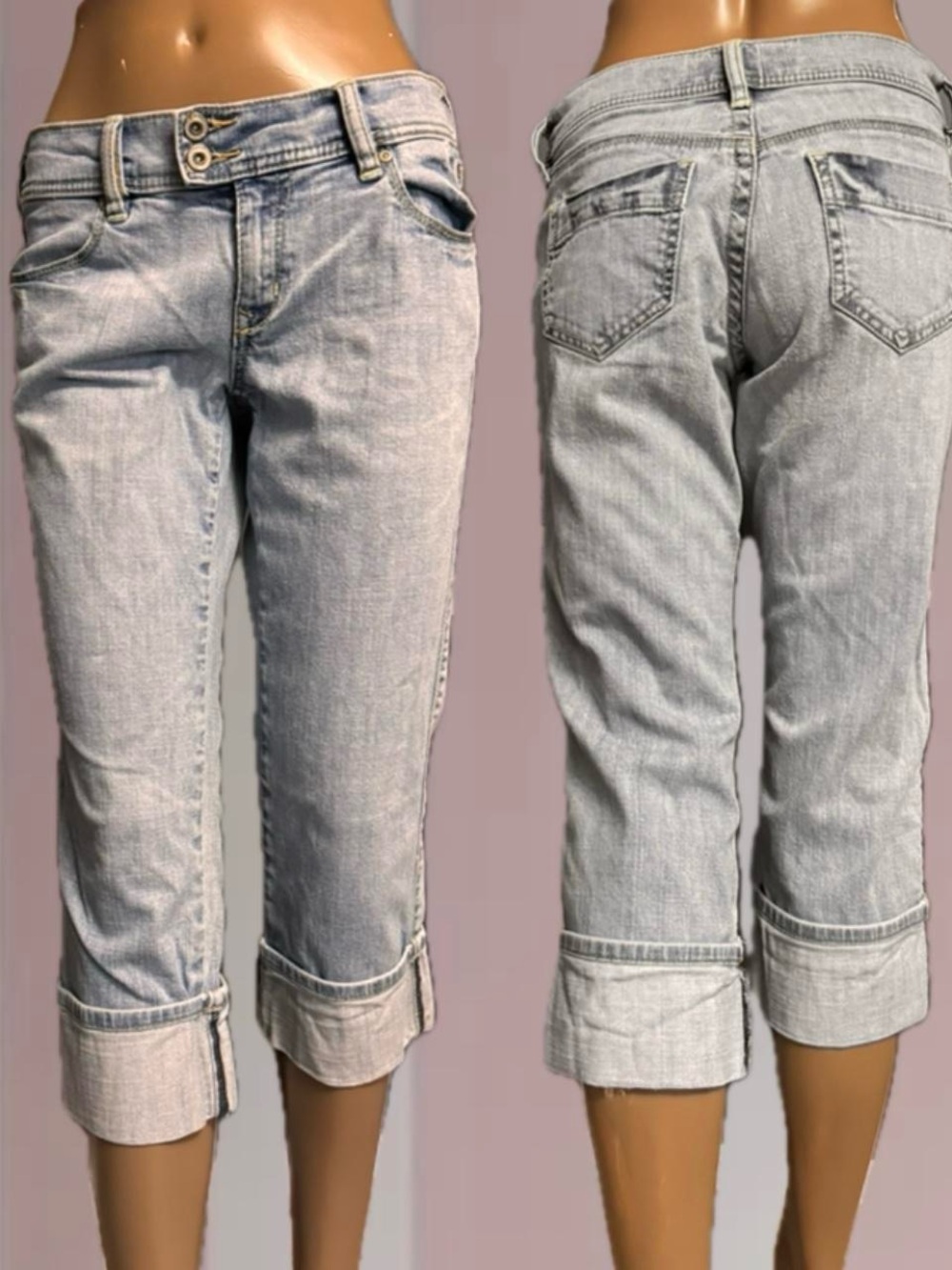Old Navy Y2K Light-Blue Capri Jeans